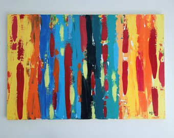 Abstract artwork hand painted with finest quality acrylic colors on primed canvas. Abstract painting for wall & home decor and gifting