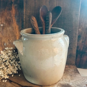 Large Vintage French Confit Pot: Country Kitchen Decor