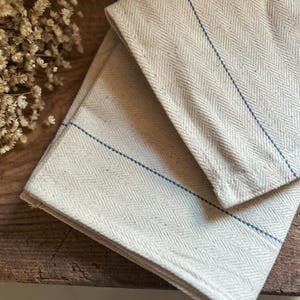 Vintage French stripe tea towel, vintage French torchon, vintage French, vintage home, vintage kitchen, kitchenalia