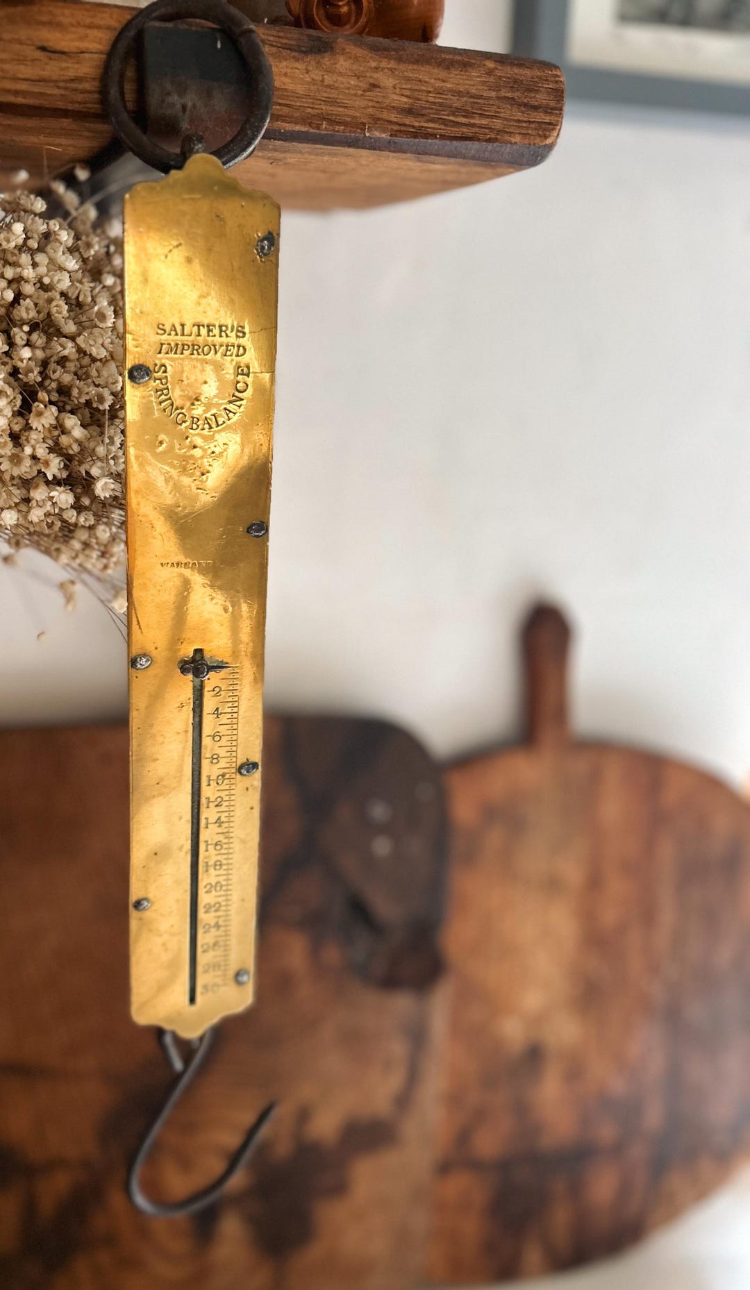 Vintage Salters Brass Spring Scale, Country Kitchen Decor - Etsy