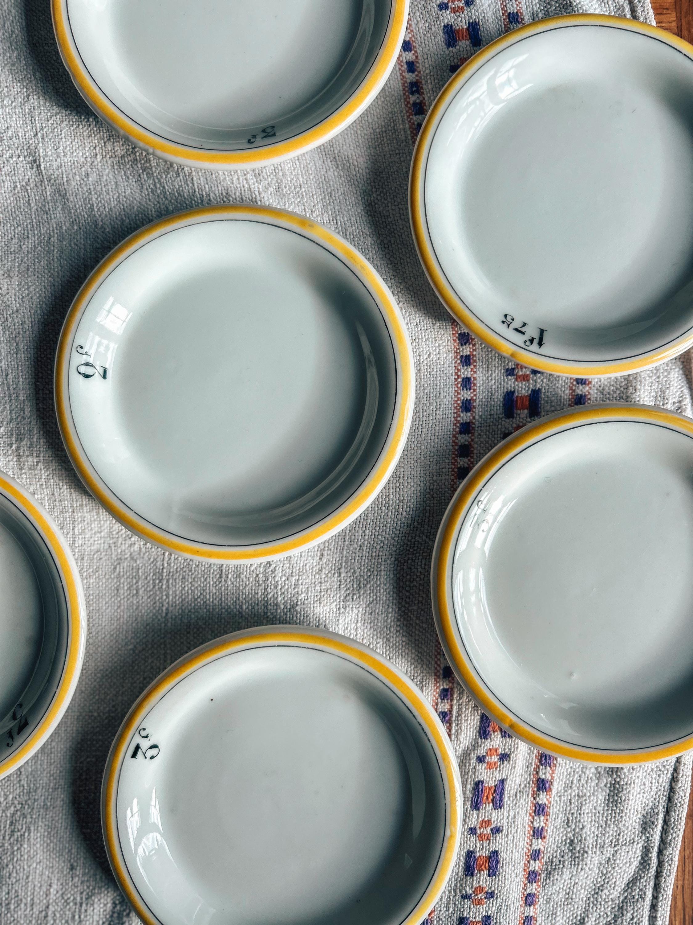 Vintage french bistro plates - Etsy 日本