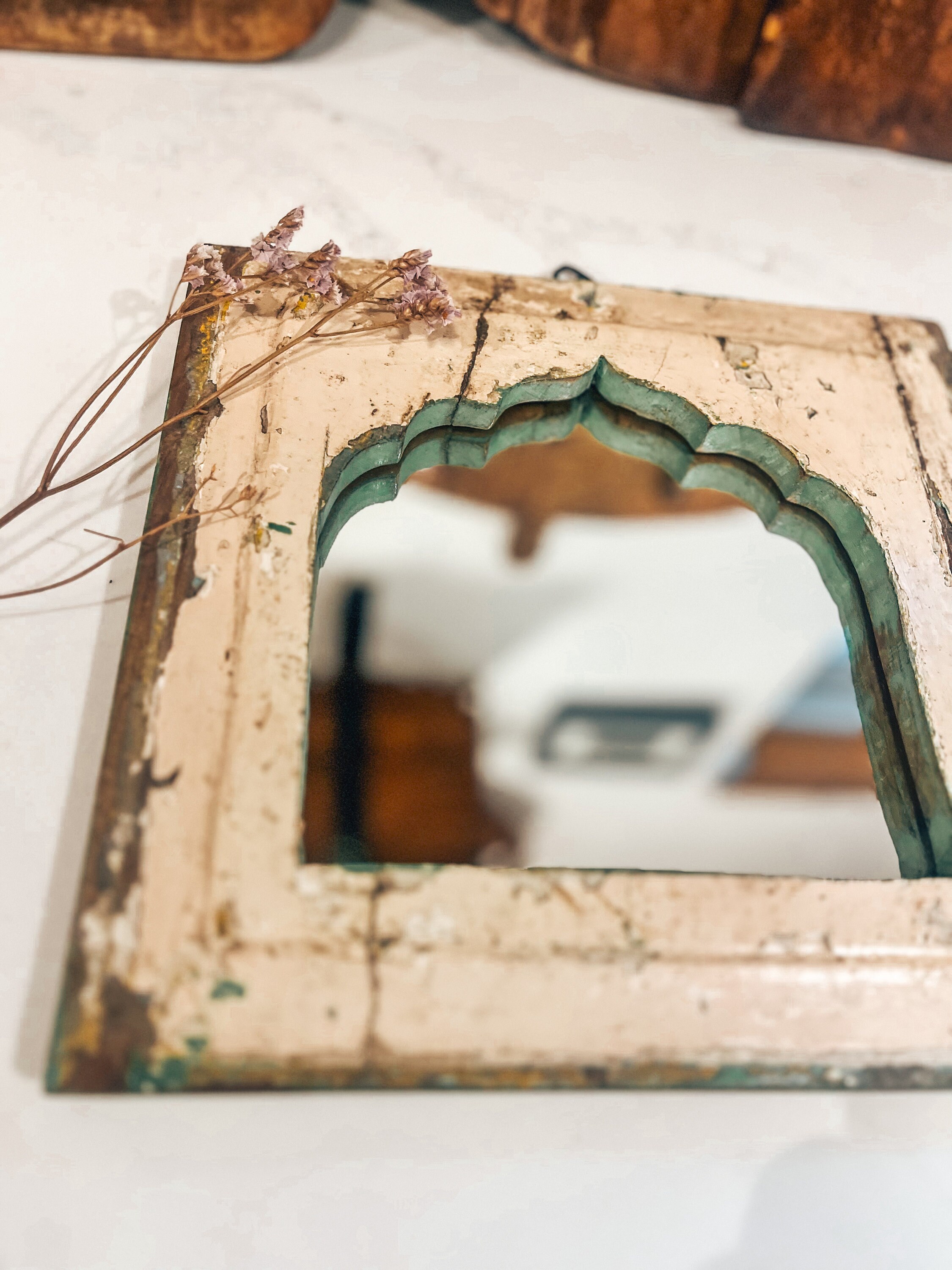 Vintage Indian Mirror, Vintage Mirror, Mirror, Antique Mirror, Vintage ...