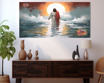 Black Jesus Canvas Wall Art, Black Jesus Wall Decor, Christian Wall Artwork, African American Jesus, Black Christian, Brown Skin Jesus Art