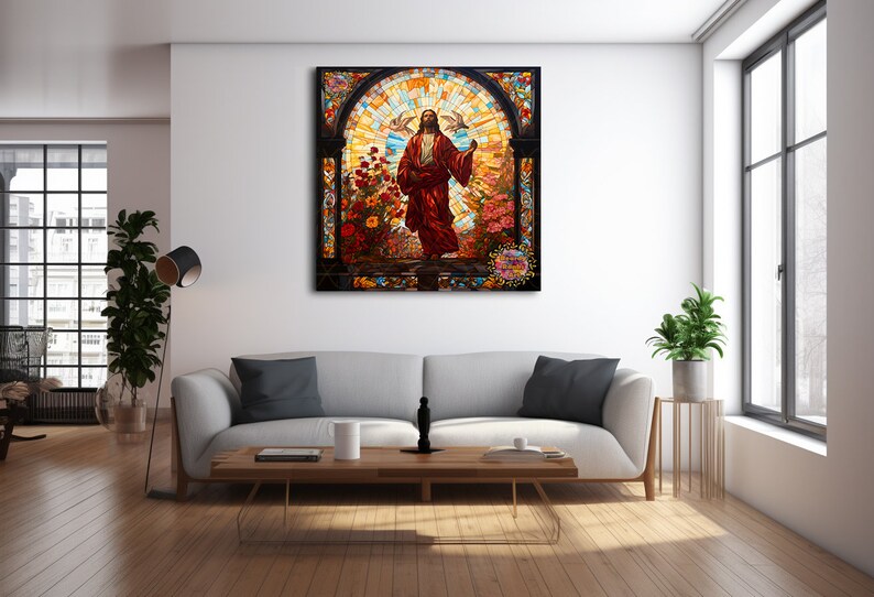 Black Jesus Canvas Wall Art Black Jesus Wall Decor Christian Etsy