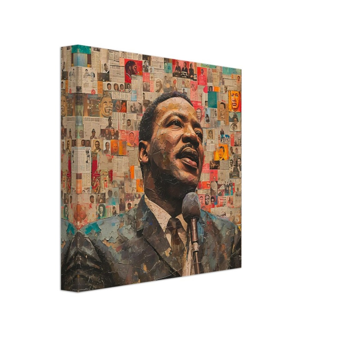 Martin Luther King Wall Art, Malcolm X Canvas Wall Art, Black History