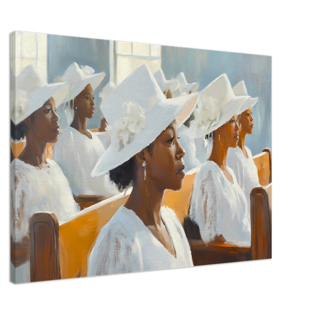 Black Church Art Canvas, African American Christian Decor, African ...
