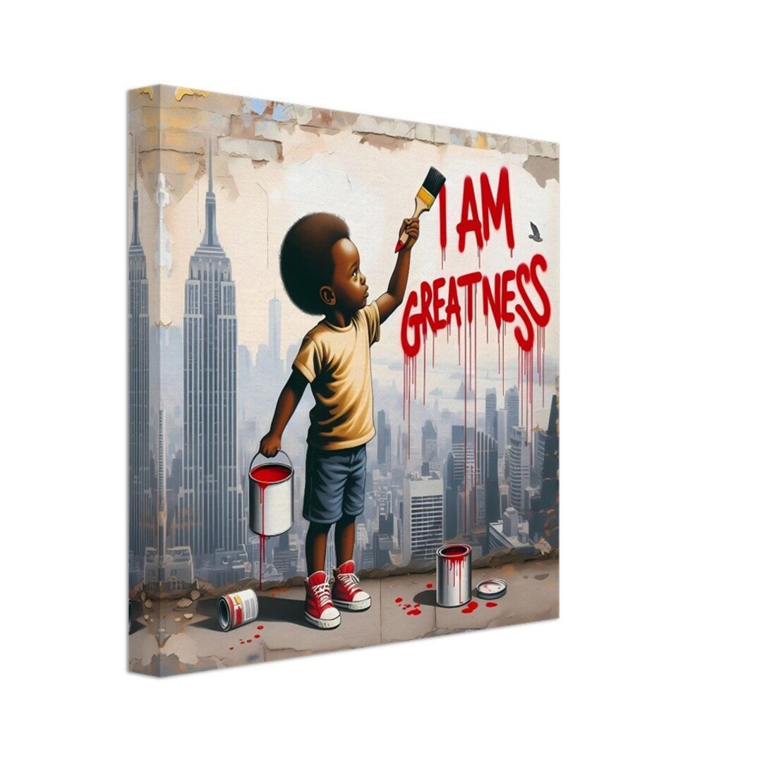 African American Boys Motivational Canvas, Black Boy Motivational Wall