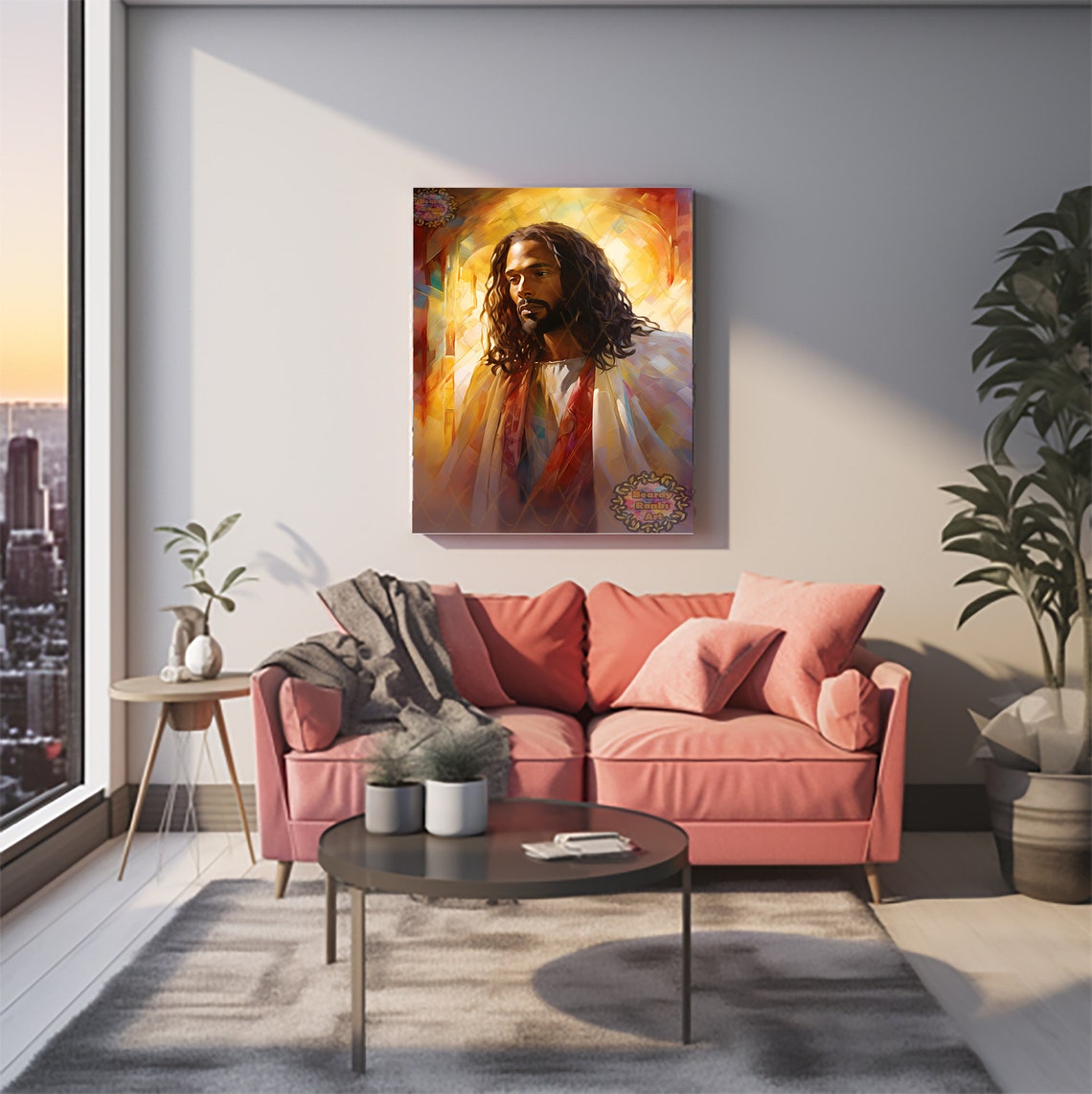 Black Jesus, Religious Wall Decor, Christian Artwork, African American