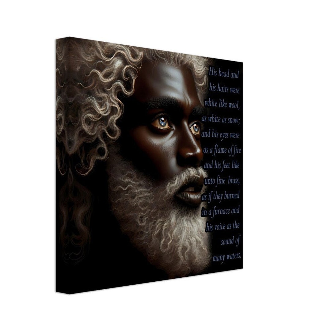 Black Jesus Canvas Artwork, Black Christian Wall Artwork, African