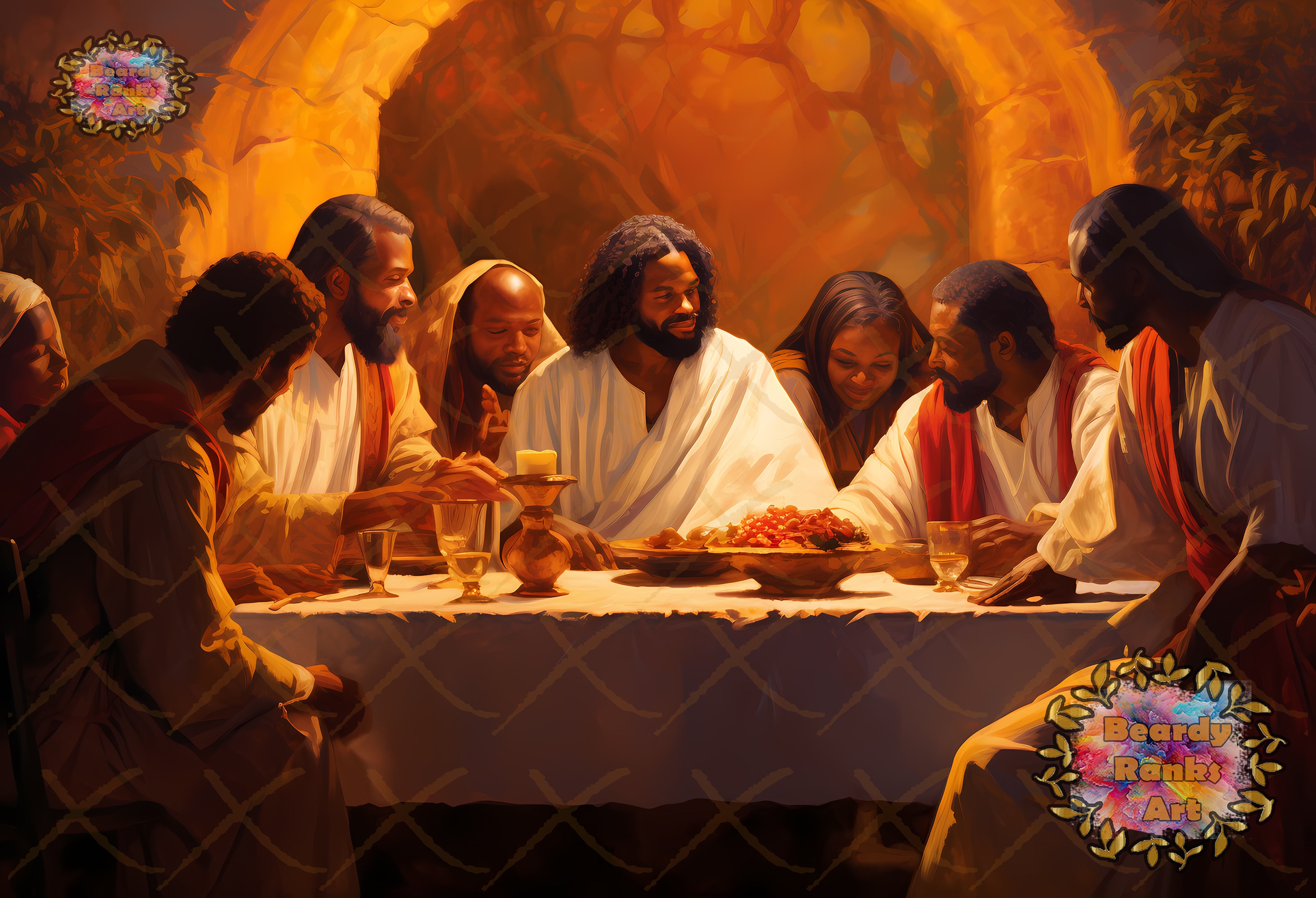 Black Jesus at the Last Supper, Brown Jesus at the Last Supper