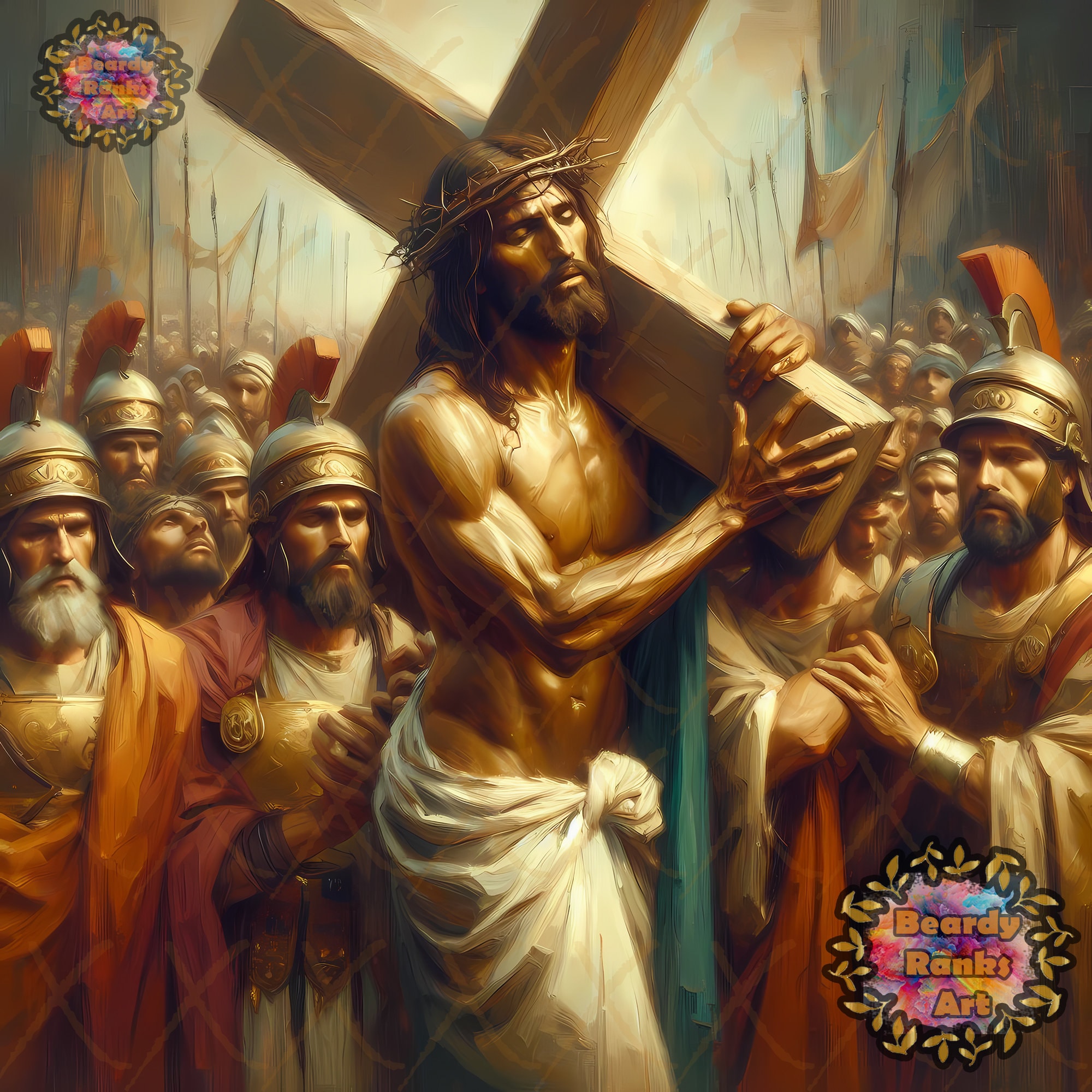Jesus Christ Carrying The Cross Canvas Wall Art Christian Wall Decor Il Fullxfull.5742069662 V1fq