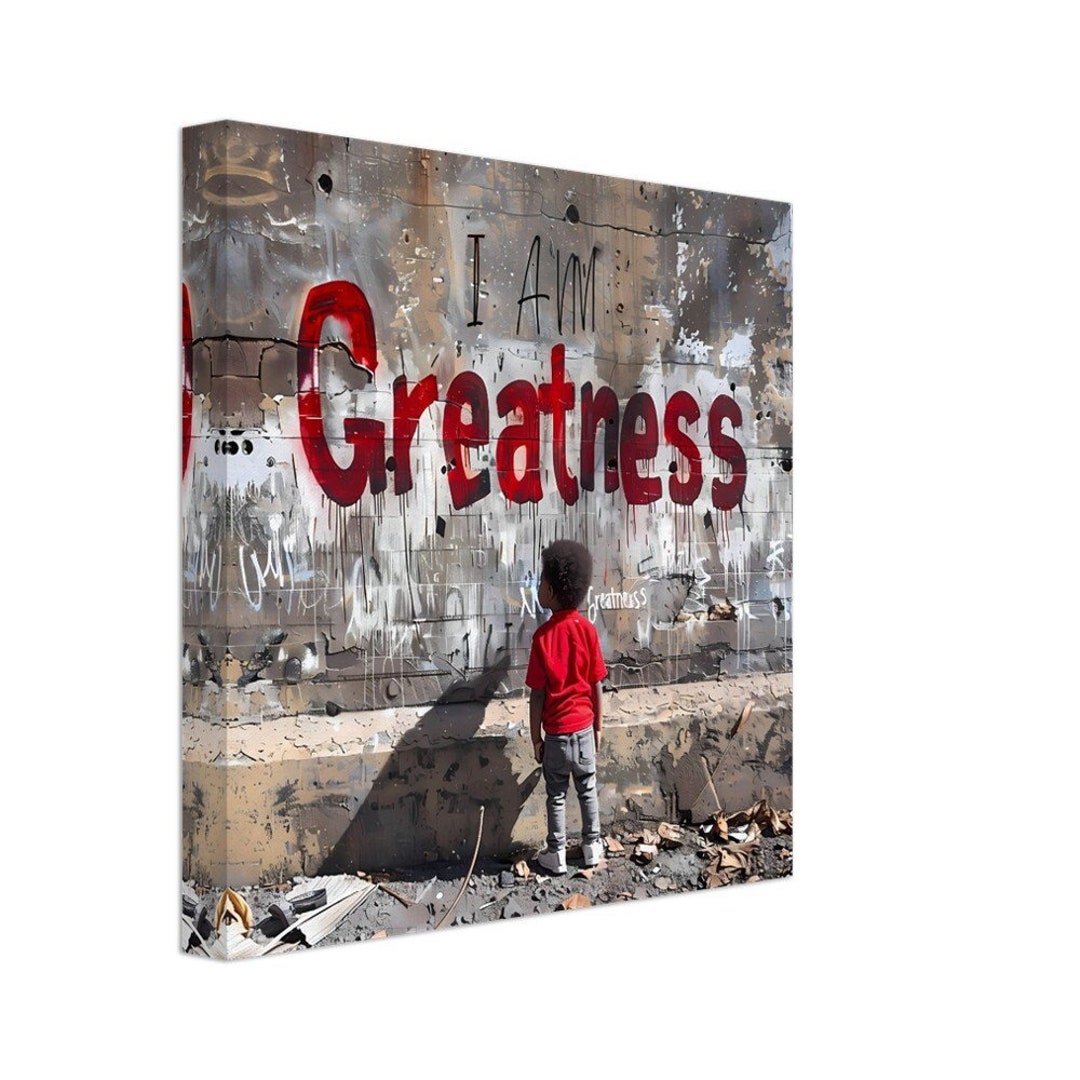 African American Boys Motivational Canvas, Black Boy Motivational Wall