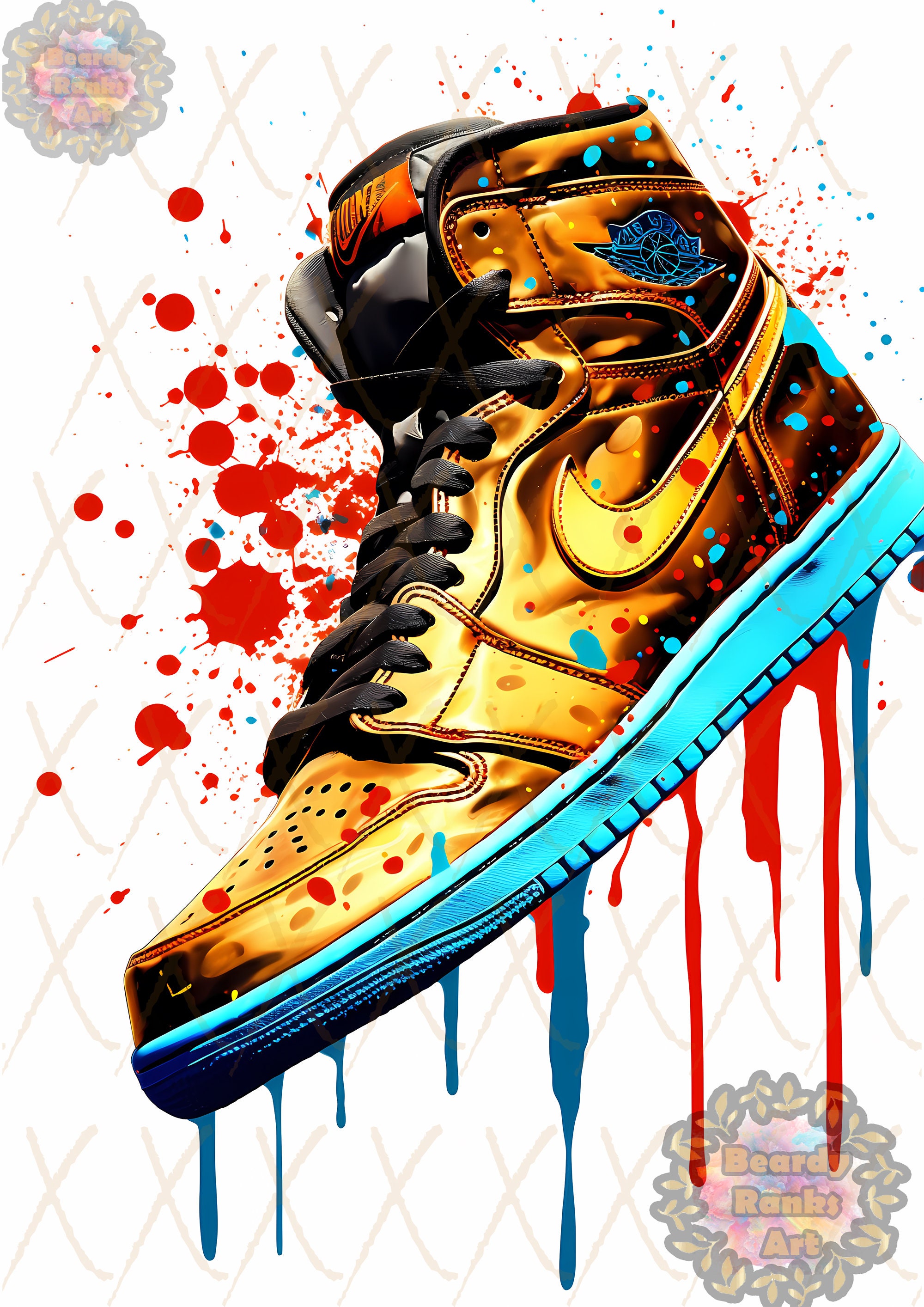 Sneaker PNG Artwork, Sneaker Canvas Art, Sneaker JPG