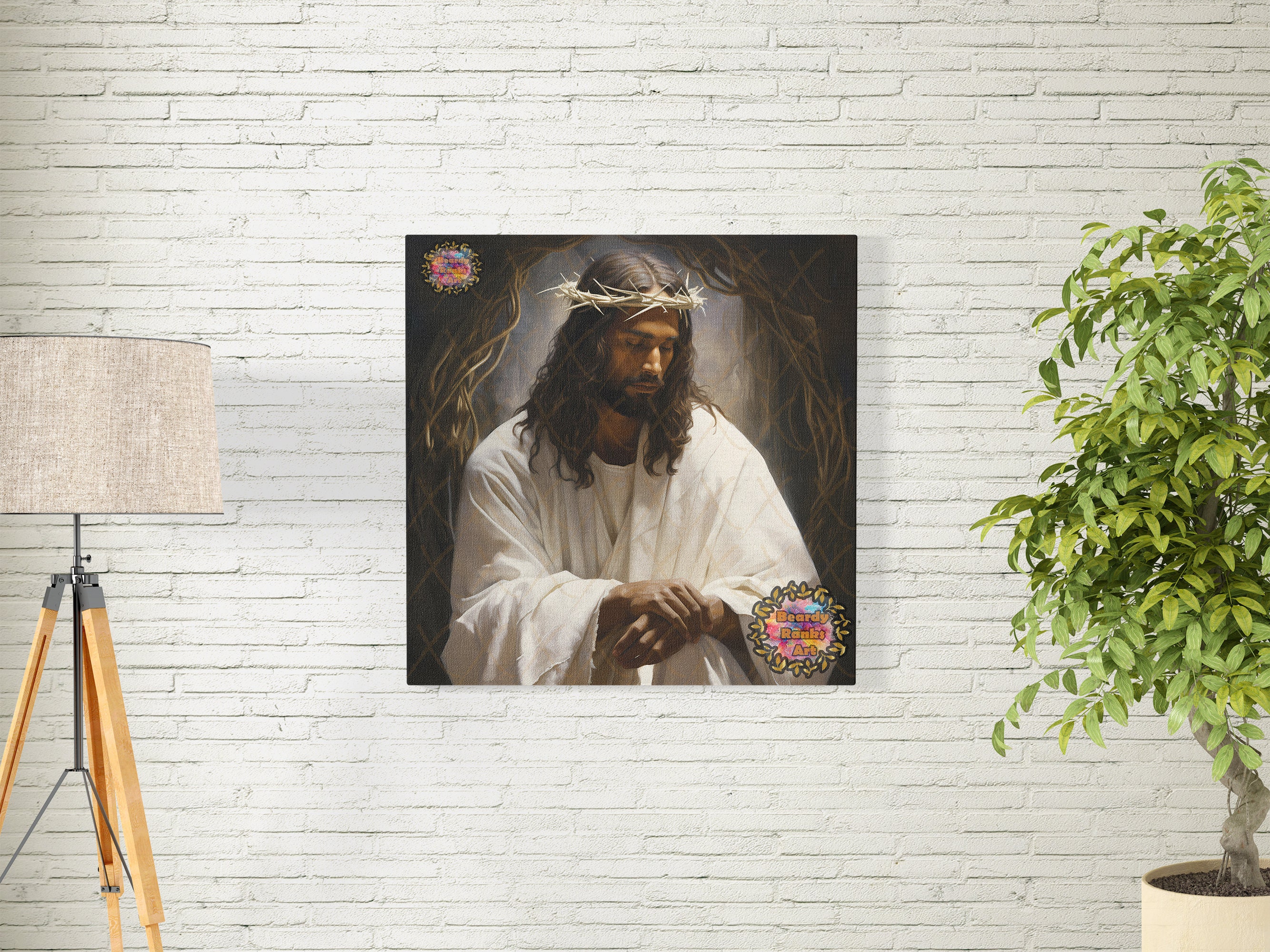 Black Jesus, Religious Wall Decor, Christian Artwork, African American