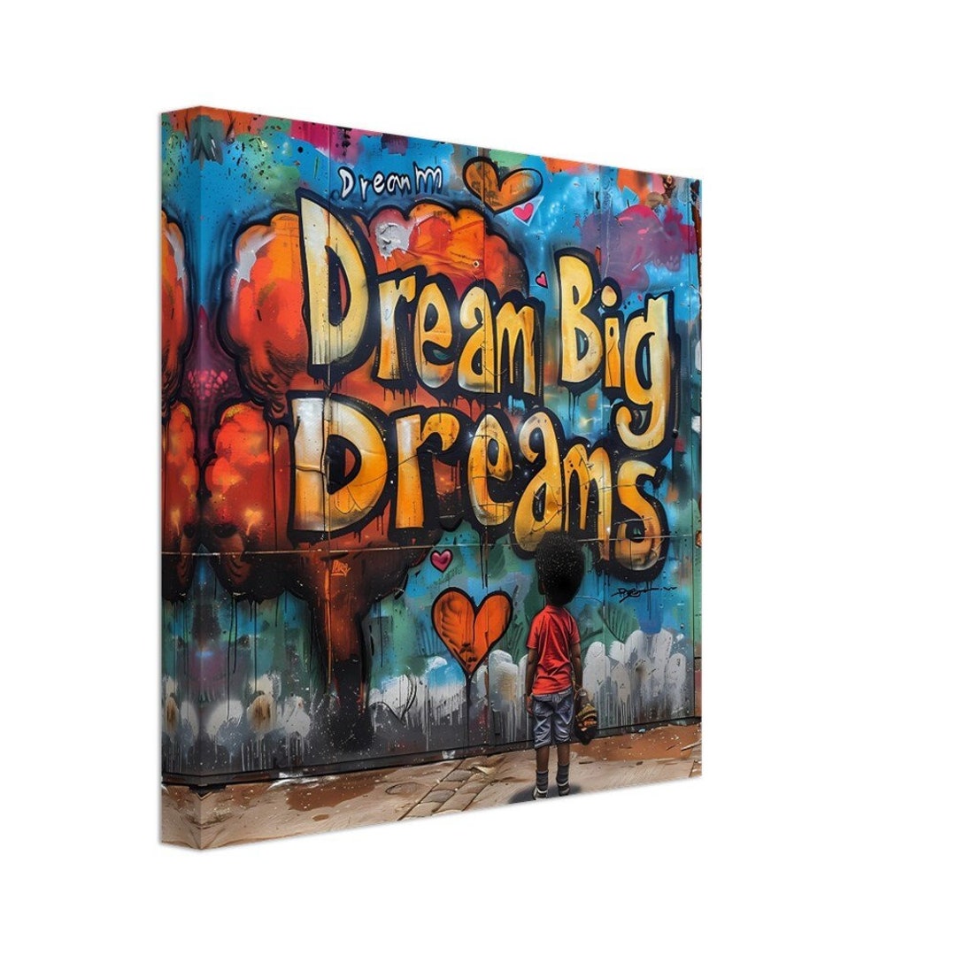 African American Boys Motivational Canvas, Black Boy Motivational Wall