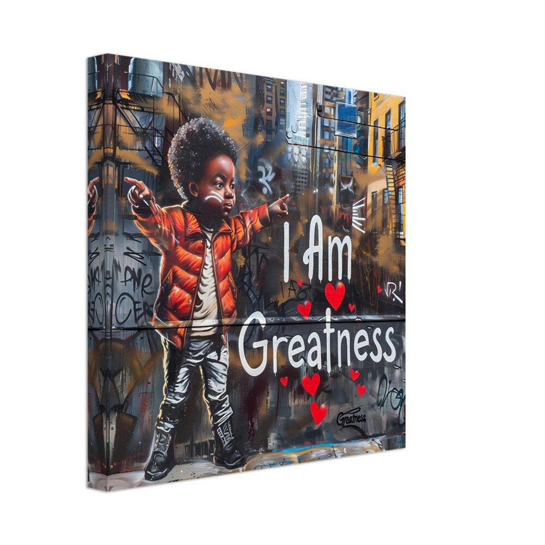 African American Boys Motivational Canvas, Black Boy Motivational Wall