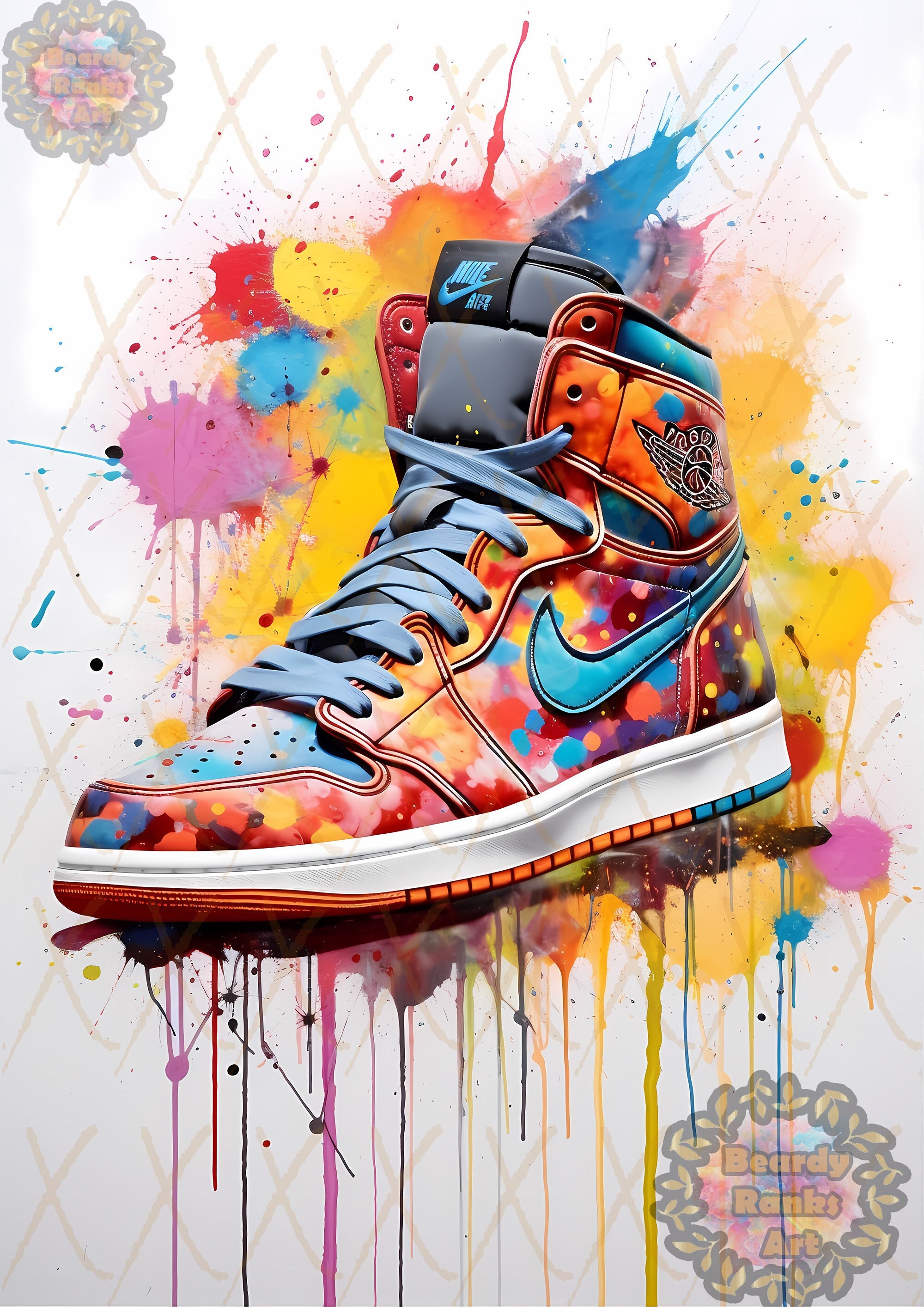 Sleek Graffiti-Adorned Sneakers : graffiti 1