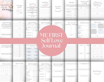 Self-Love Journal: Printable Affirmations, Prompts, and Trackers (40 Pages) (Digital Download)