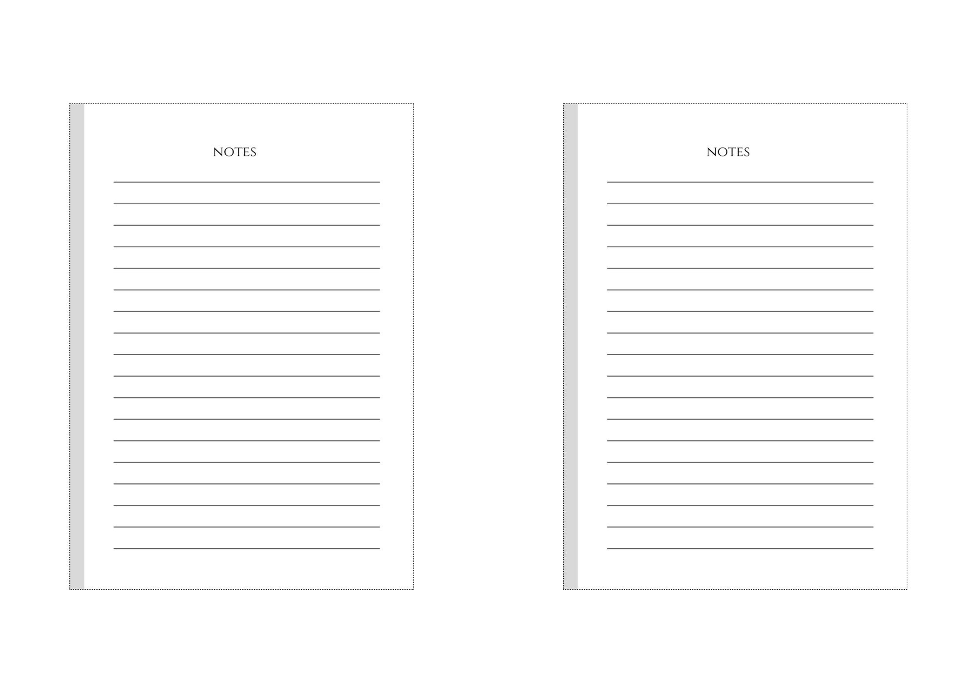 A6 Minimalist Note Pad Template: 6 Designs, Customizable in Canva (PDF ...