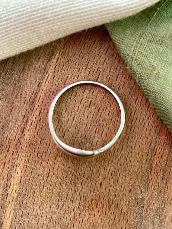 Plain Abstract Solid Sterling 925 Silver Ring SIZ… - image 3