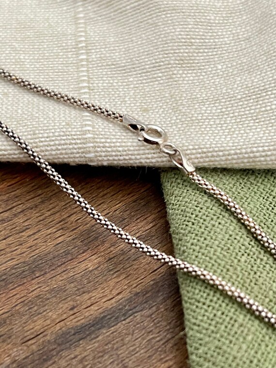 Thin Snake Rope Link Solid Sterling 925 Silver Br… - image 3