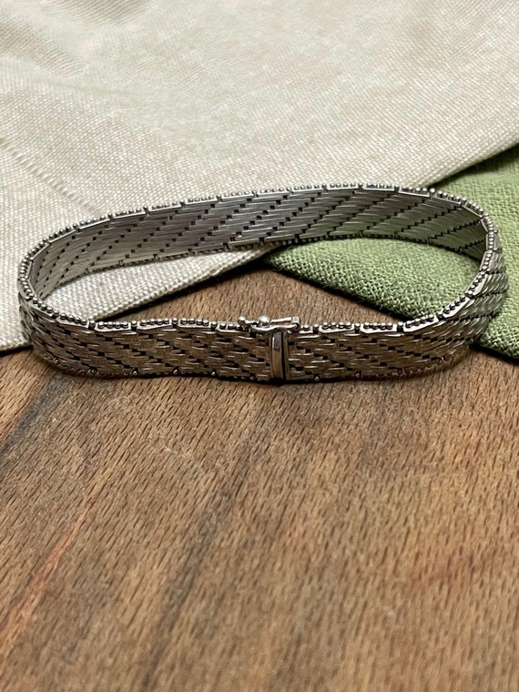 Think Heavy Flat Link Solid Sterling 925 Silver B… - image 1