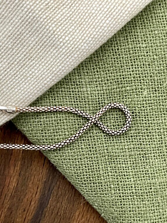 Thin Snake Rope Link Solid Sterling 925 Silver Br… - image 6