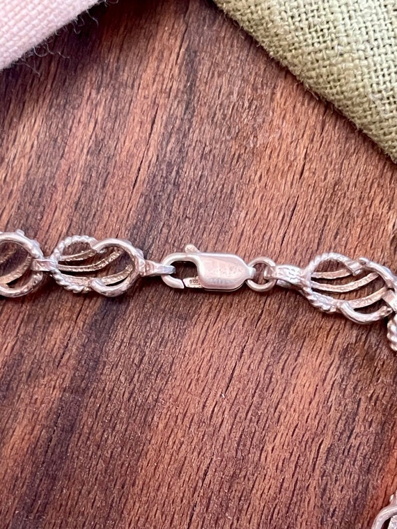 Thick 1970s Abstract Shell Link Chain Bracelet So… - image 4