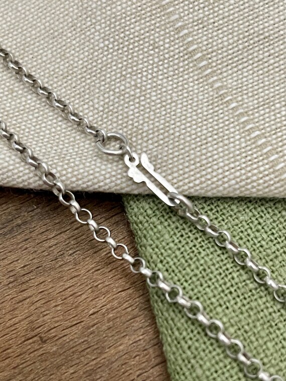 Thin Belcher Link Solid Sterling 925 Silver Brace… - image 1