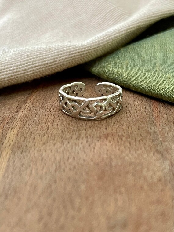 Nice Adjustable Celtic Solid Sterling 925 Silver … - image 1