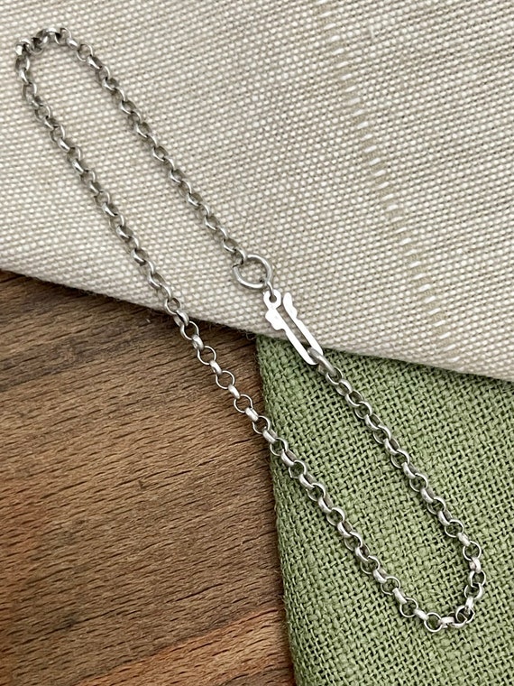 Thin Belcher Link Solid Sterling 925 Silver Brace… - image 3