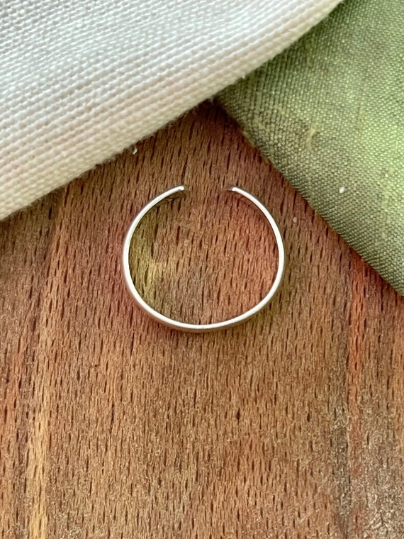 Adjustable Plain Band Solid Sterling 925 Silver R… - image 4