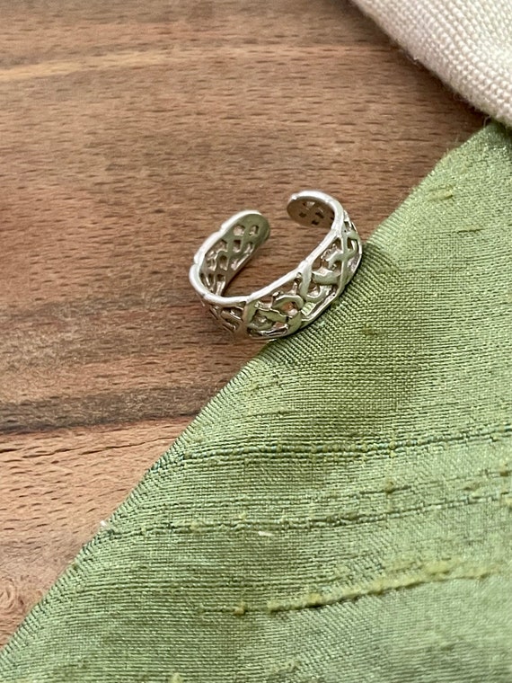 Nice Adjustable Celtic Solid Sterling 925 Silver … - image 4