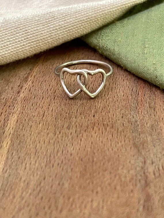 Nice Interlinking Heart Solid Sterling 925 Silver… - image 3