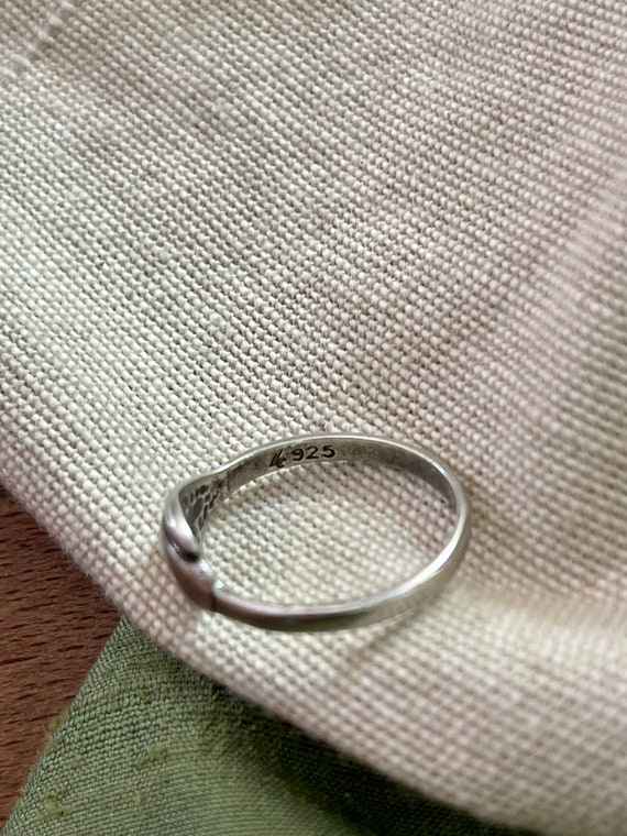 Plain Abstract Solid Sterling 925 Silver Ring SIZ… - image 5