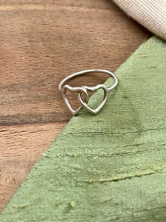 Nice Interlinking Heart Solid Sterling 925 Silver… - image 2