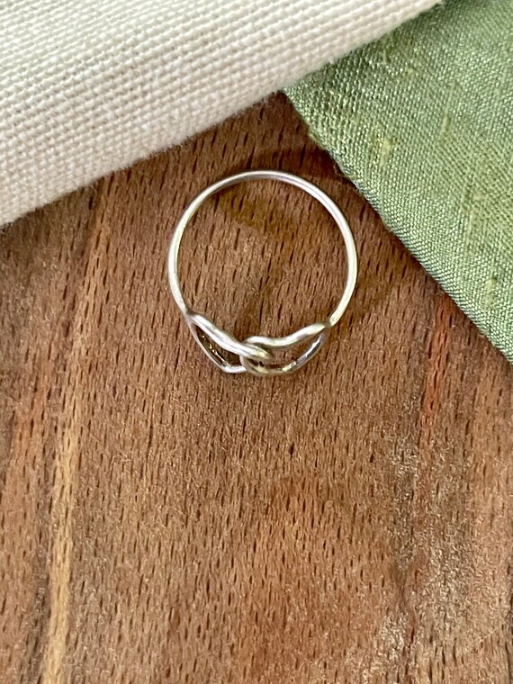 Nice Interlinking Heart Solid Sterling 925 Silver… - image 5