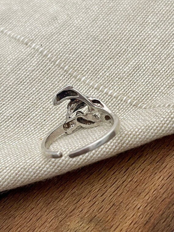 Adjustable Dolphin Surfer Solid Sterling 925 Silv… - image 5