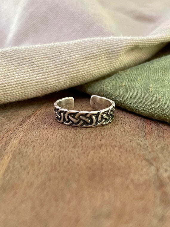 Nice Adjustable Celtic Solid Sterling 925 Silver … - image 2