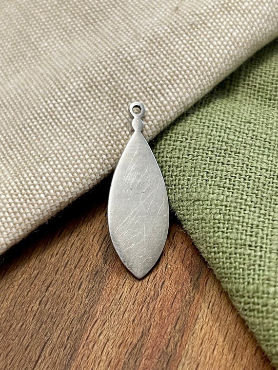 Small Surfer Surfboard Charm Pendent Solid 925 Sterling Silver Vintage Jewelry