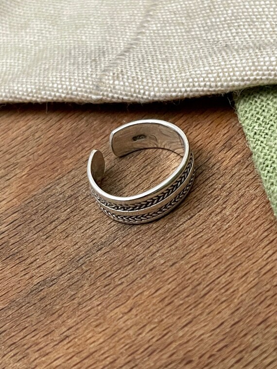 Adjustable Indian Boho Solid Sterling 925 Silver … - image 4