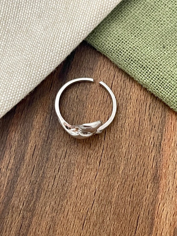 Adjustable Dolphin Surfer Solid Sterling 925 Silv… - image 3