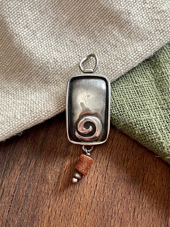 Everlasting Energy Boho Pendant Solid Sterling 92… - image 1