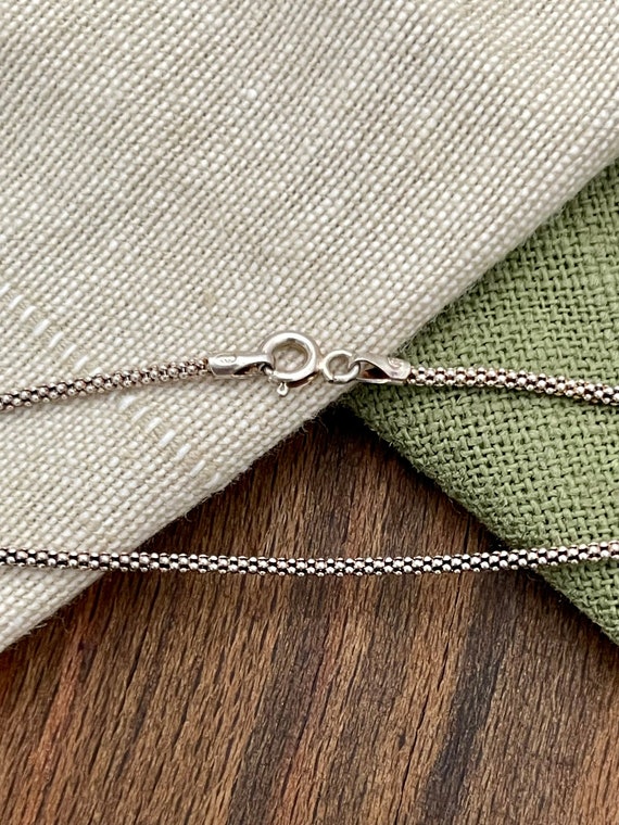 Thin Snake Rope Link Solid Sterling 925 Silver Br… - image 2