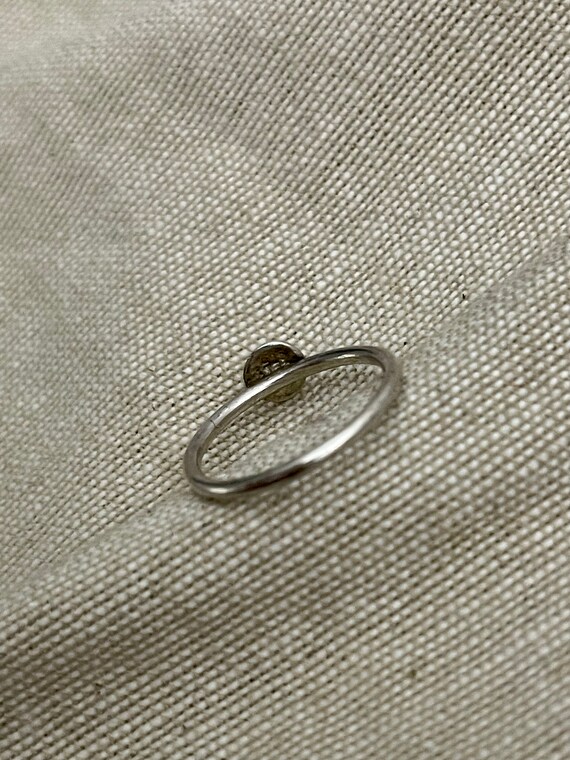 Button Cute Stacking Solid Sterling 925 Silver Ri… - image 4