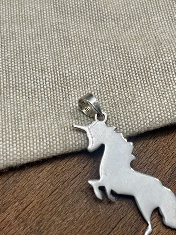 Unicorn Horse Charm Gift Pendent Solid 925 Sterli… - image 4