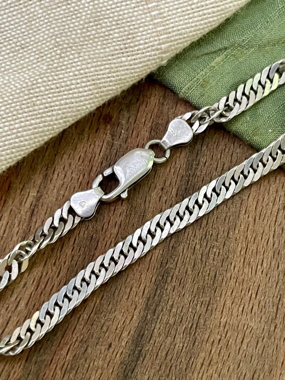 Nice Thin Twisted Link Bracelet Solid Sterling 92… - image 4