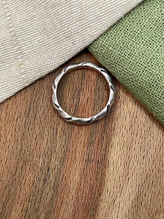 Very Nice Thick Heavy 800 925 Silver Ring SIZE 9 … - image 2