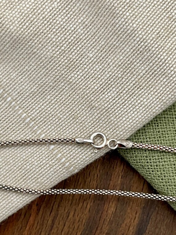 Thin Snake Rope Link Solid Sterling 925 Silver Br… - image 4