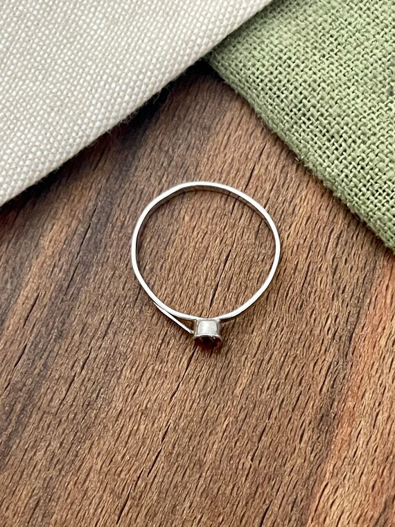 Thin Delicate Orange Glass Solid Sterling 925 Sil… - image 3